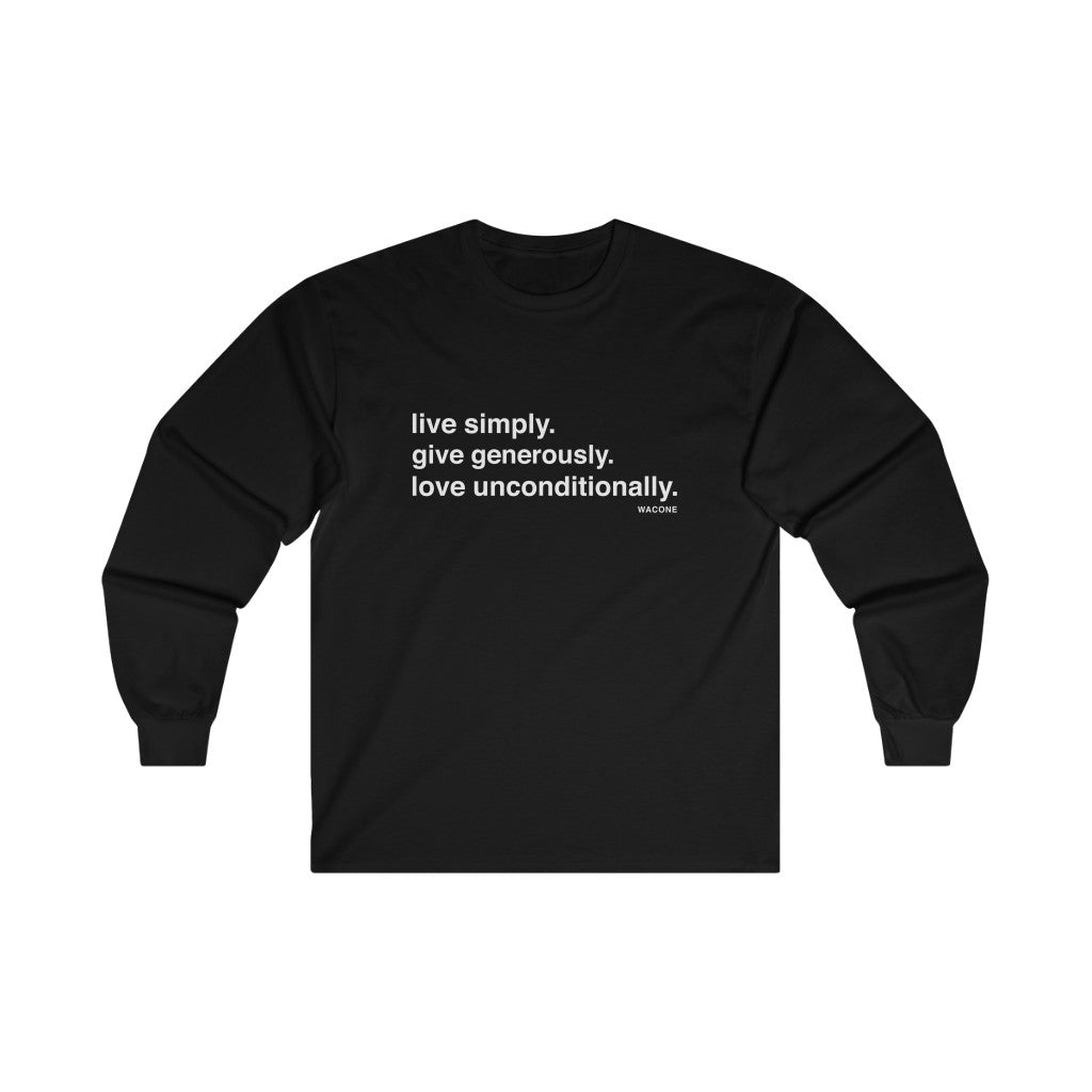 Live. Give. Love. Ultra Cotton Long Sleeve Tee (20 Meals)