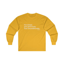 Load image into Gallery viewer, Live. Give. Love. Ultra Cotton Long Sleeve Tee (20 Meals)