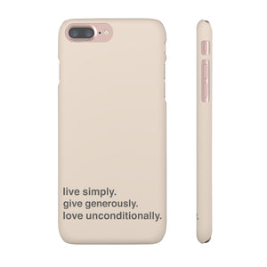 Live. Give. Love. Snap Cases (16 Meals)