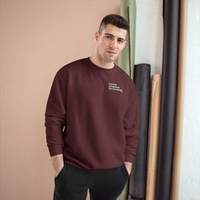 Load image into Gallery viewer, Small Logo | Live. Give. Love. Premium Champion Sweatshirt (24 meals)