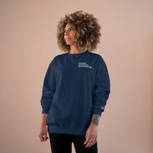 Load image into Gallery viewer, Small Logo | Live. Give. Love. Premium Champion Sweatshirt (24 meals)