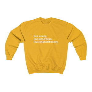 Live. Give. Love. Unisex Sweatshirt (24 Meals)